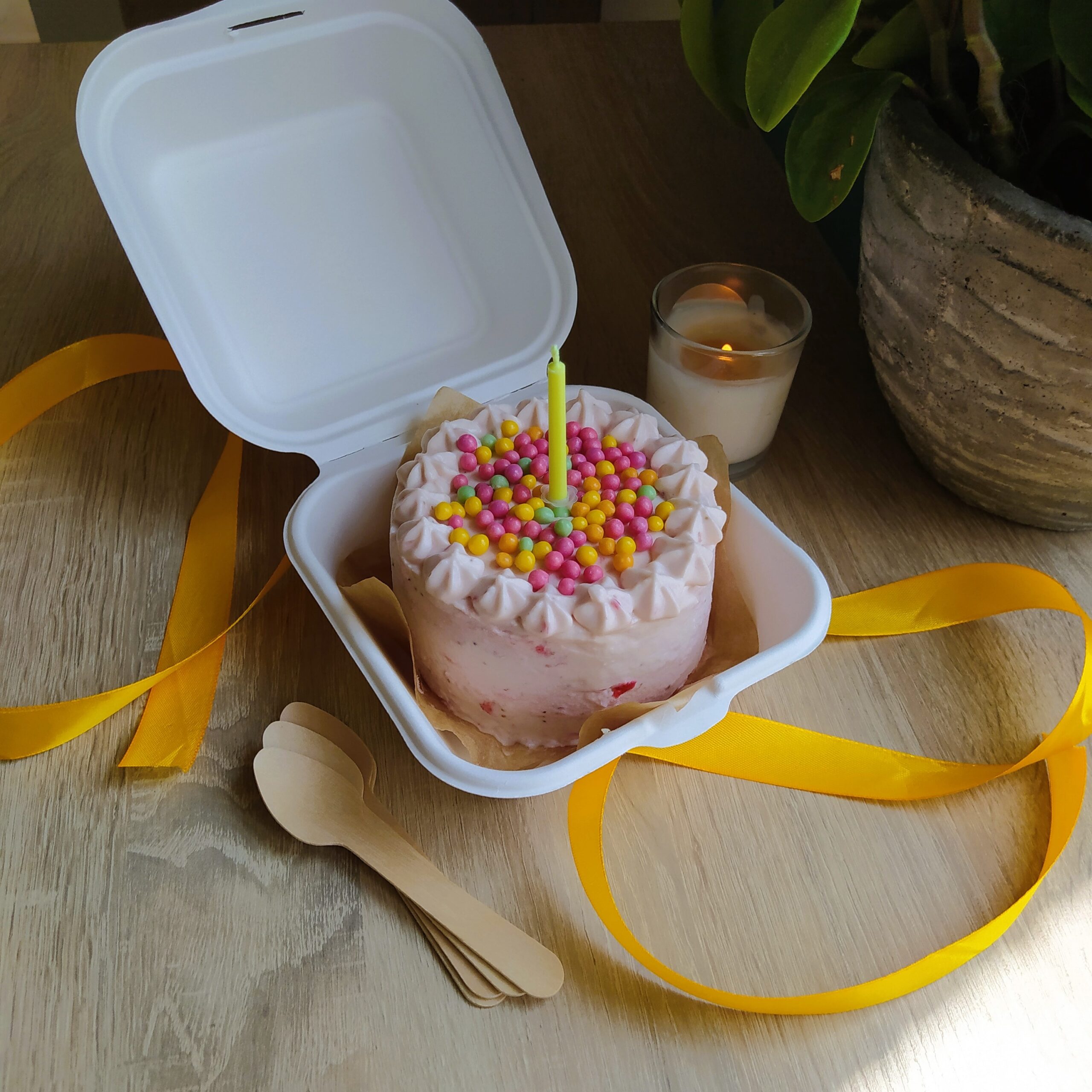 Zestaw DIY do bento cake - "Happy Bento To You - Żółty" - akcesoria, ozdoby, mini kurs video - obrazek 2